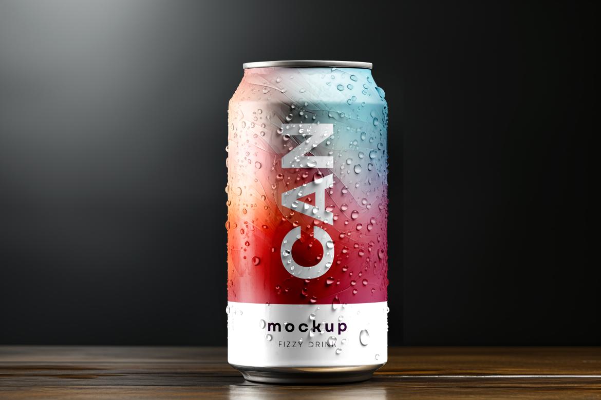 Soda Can Mockup Generated with AI