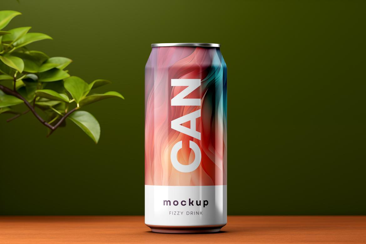 Soda Can Mockup Generated with AI