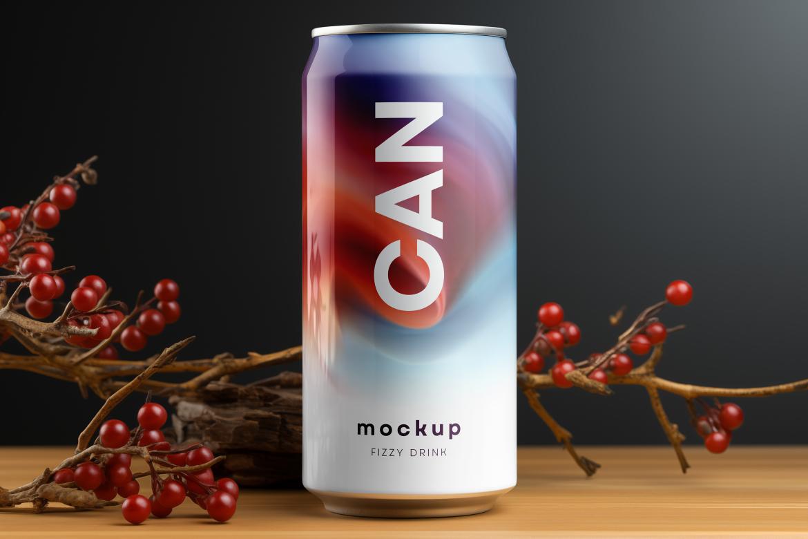 Soda Can Mockup Generated with AI