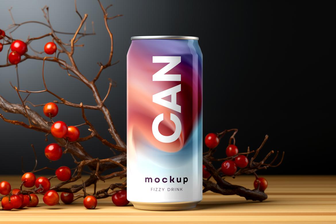Soda Can Mockup Generated with AI