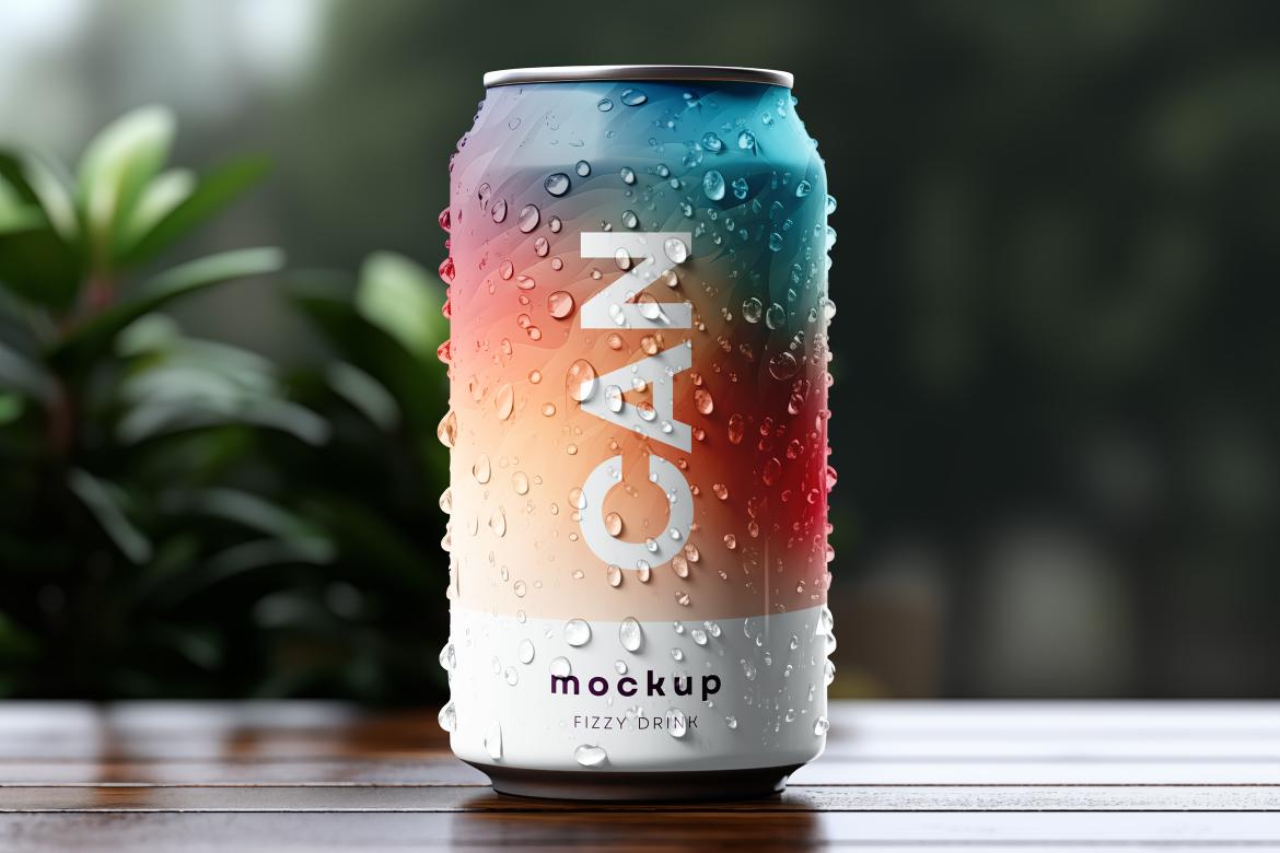Soda Can Mockup Generated with AI