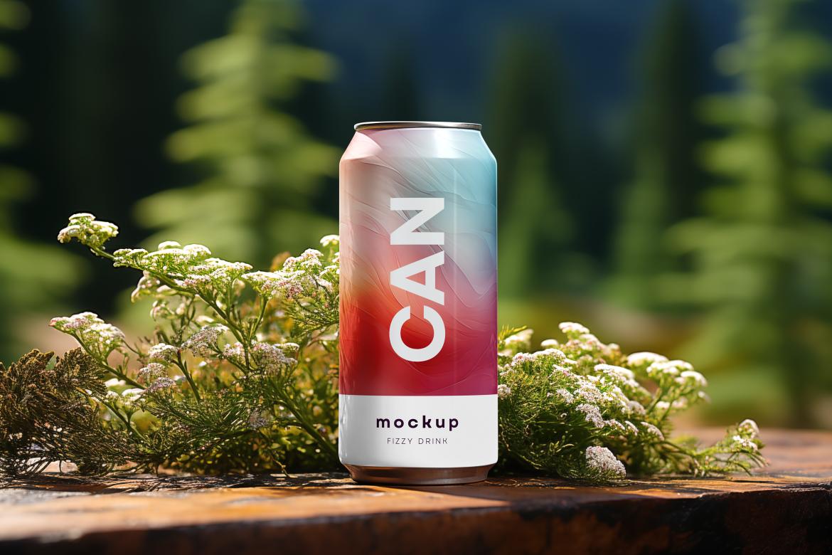 Soda Can Mockup Generated with AI