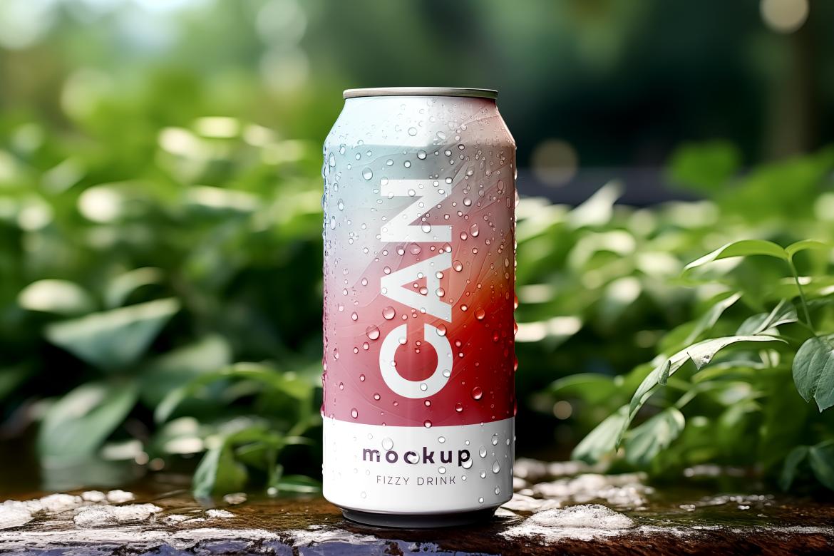 Soda Can Mockup Generated with AI