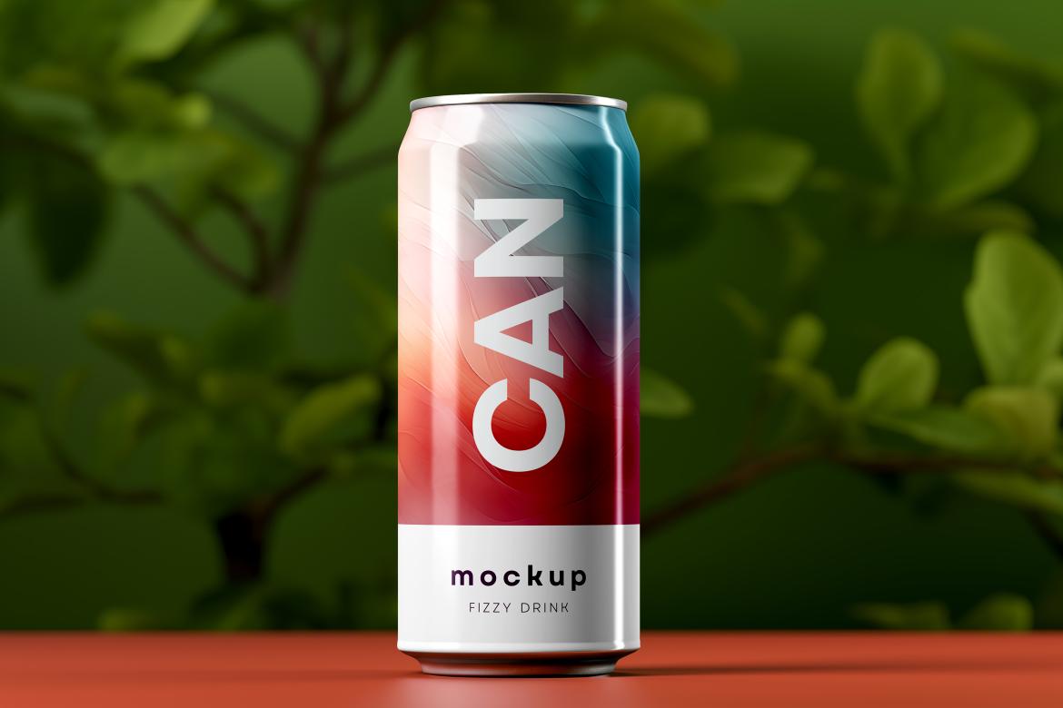 Soda Can Mockup Generated with AI