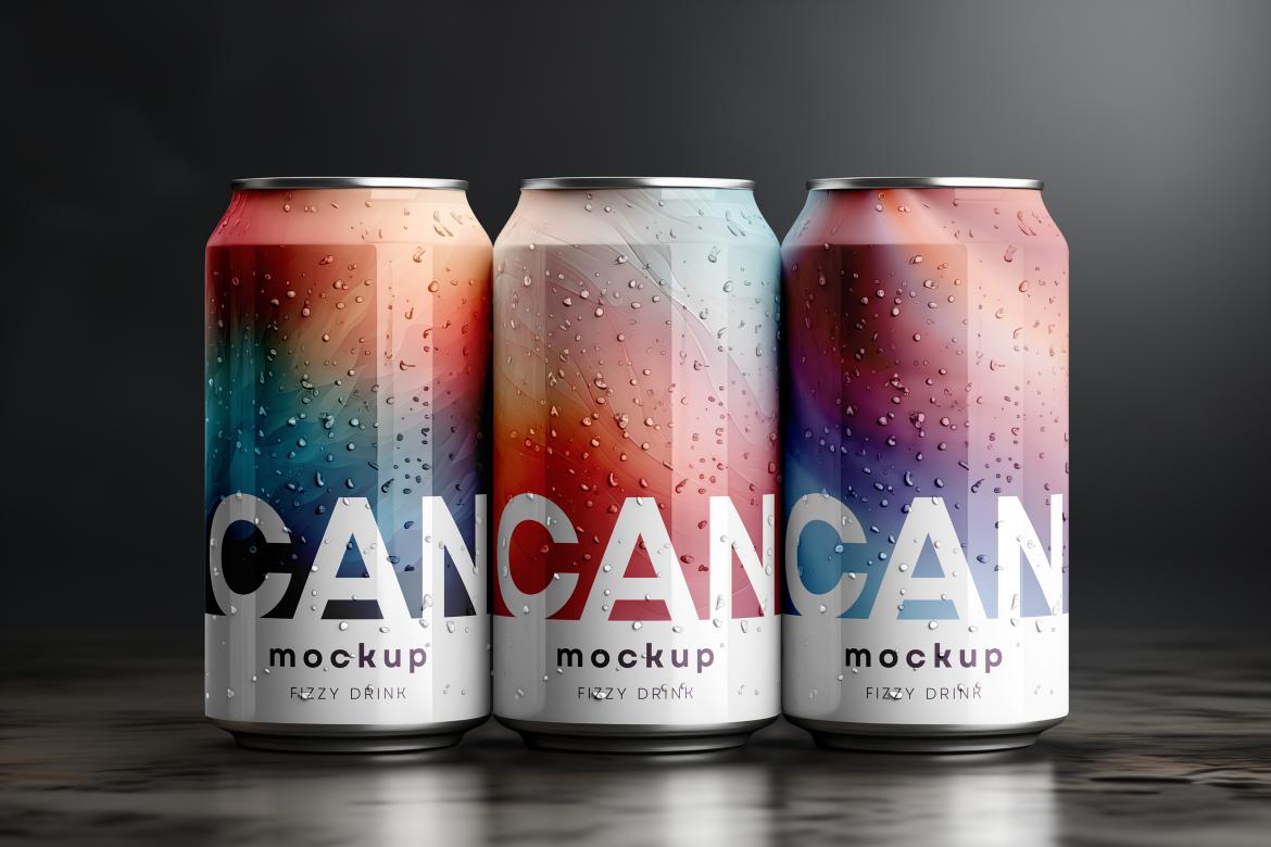 Soda Can Mockup Generated with AI