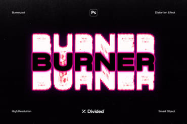 Burner Distortion Text Effect