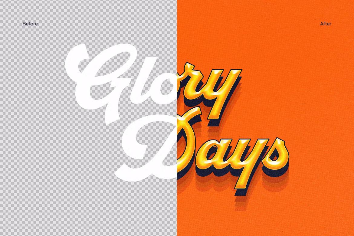 Citrus Retro Text Effect
