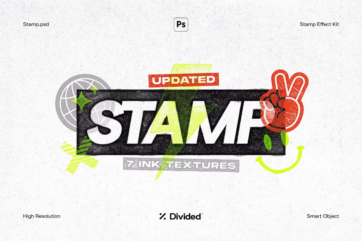 Stamp Effect (7 Ink Textures)