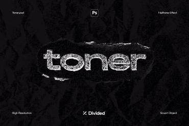 Toner Halftone Text Effect