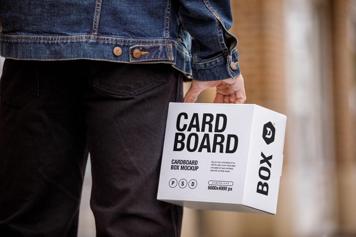 Cardboard Box Mockup