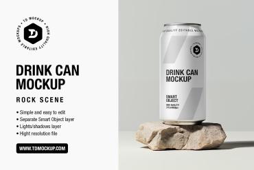 Drink Can Mockup - Rock Scene