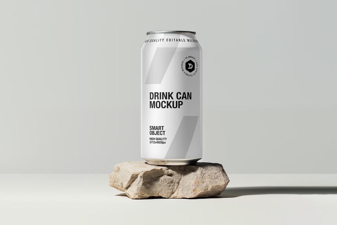 Drink Can Mockup - Rock Scene
