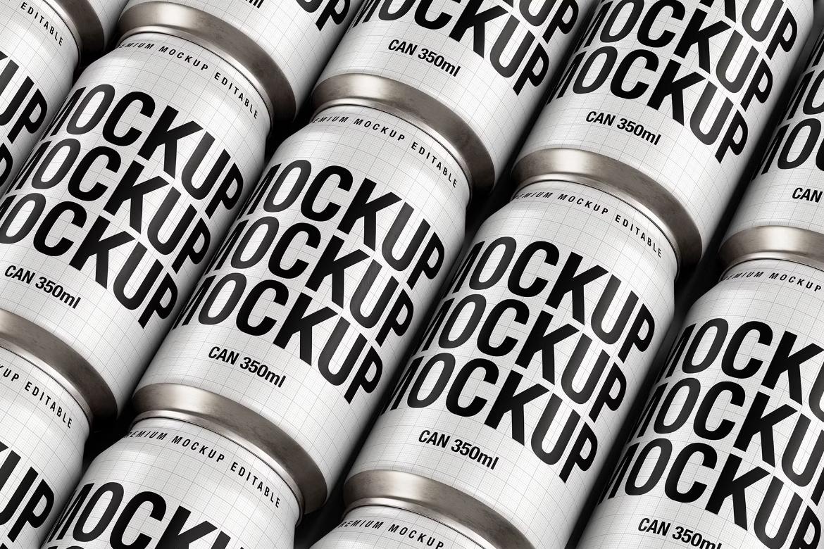 Cans Mockup - Flat Lay