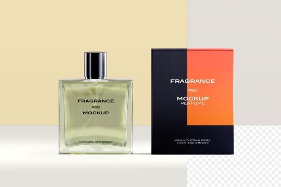 Glass Perfume Bottle Mockup