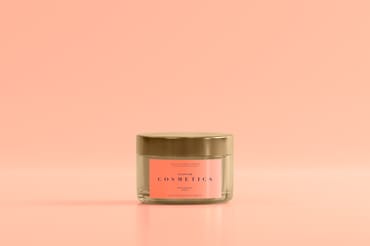  Cosmetic Glass Jar Mockup Set