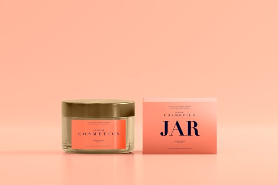  Cosmetic Glass Jar Mockup Set
