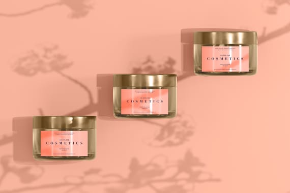  Cosmetic Glass Jar Mockup Set