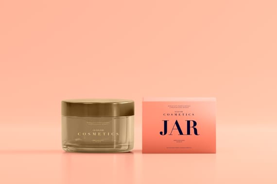  Cosmetic Glass Jar Mockup Set