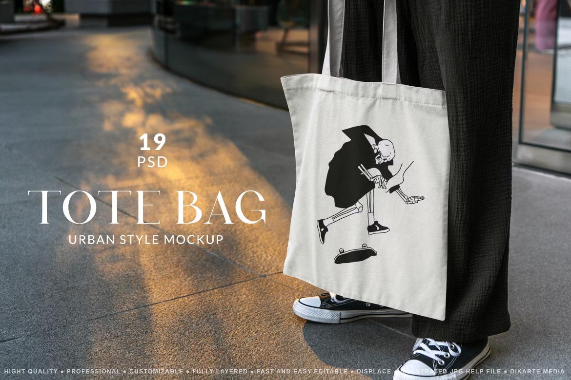 Tote Bag Urban Mockups