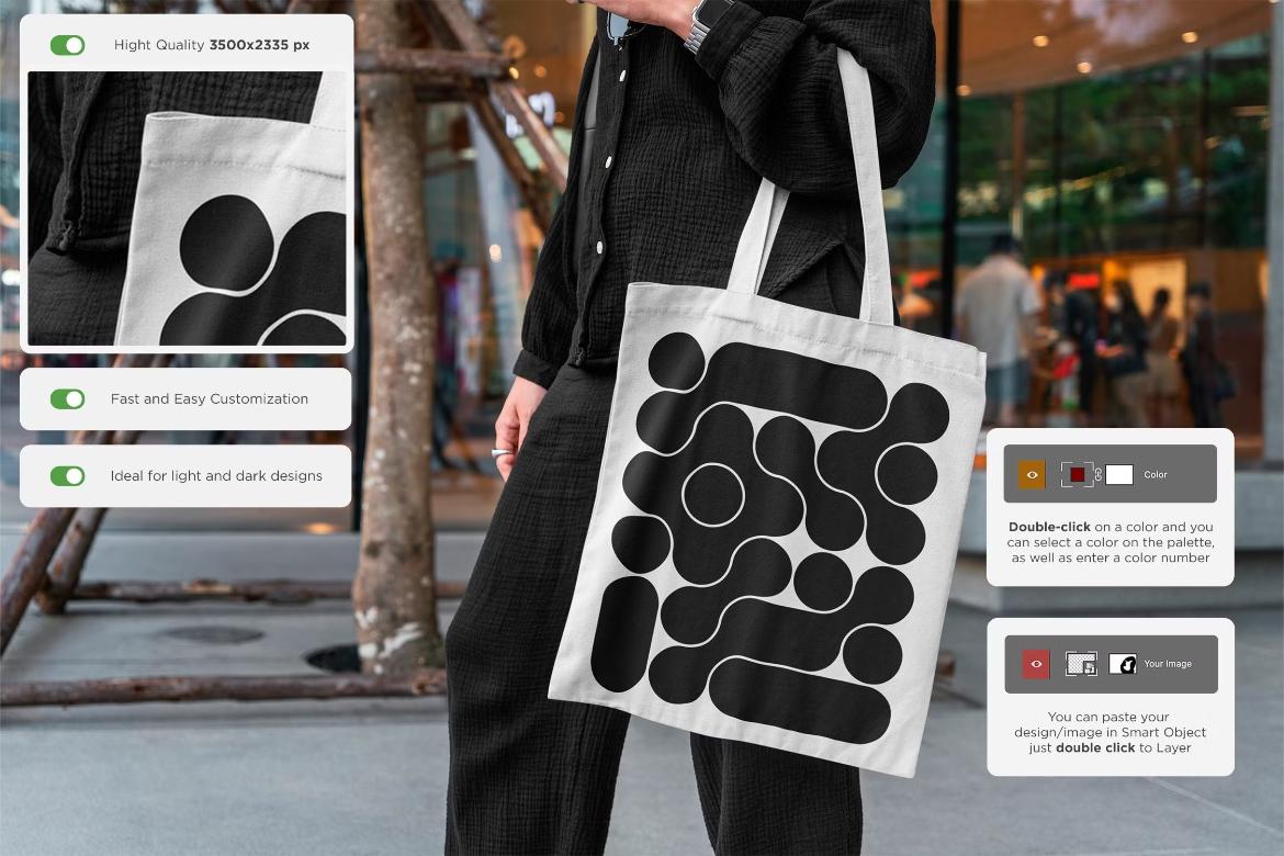 Tote Bag Urban Mockups