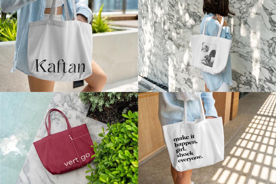 Wide Tote Bag Mockups