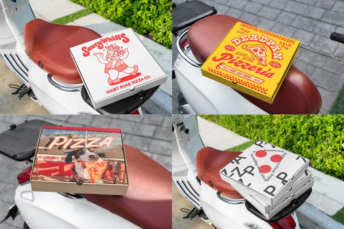Pizza Box Mockups Set