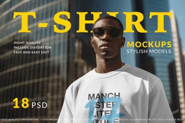 T-Shirt Mockup Stylish Models