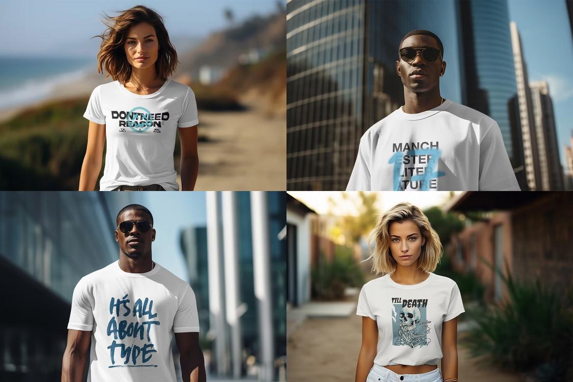 T-Shirt Mockup Stylish Models