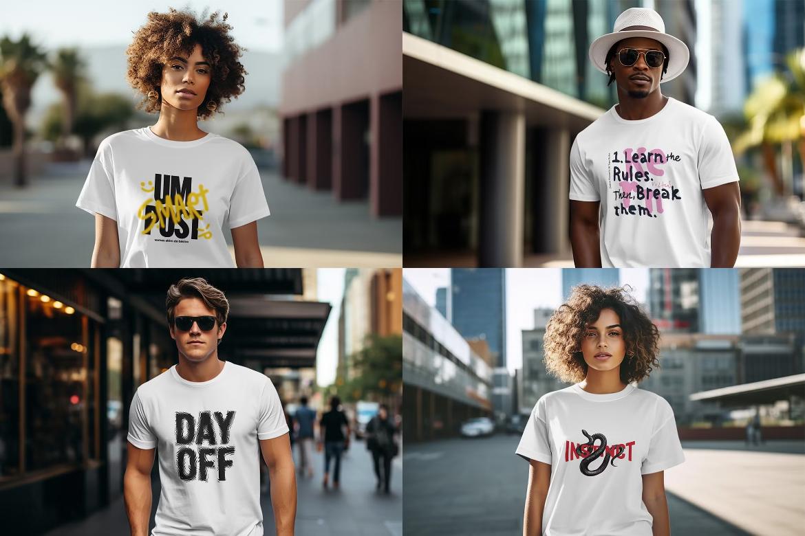 T-Shirt Mockup Stylish Models