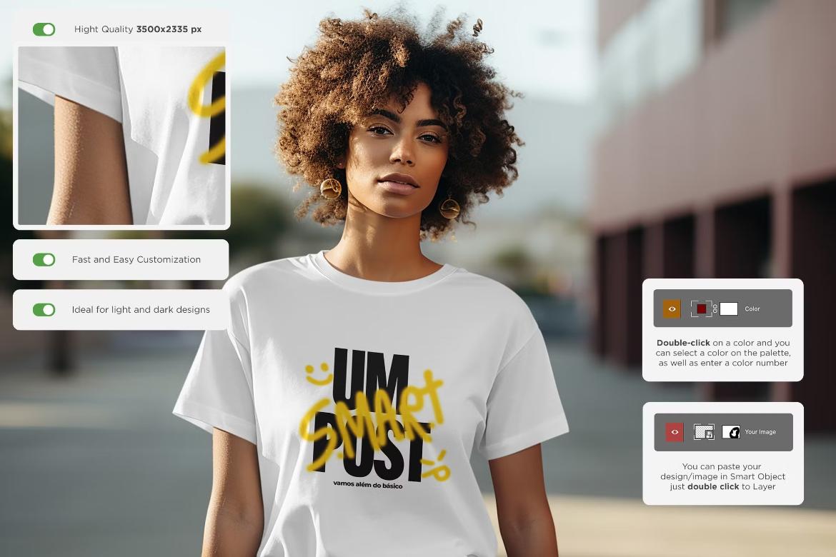 T-Shirt Mockup Stylish Models
