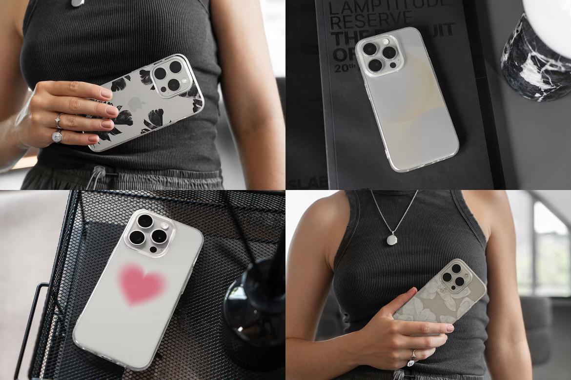 iPhone 15 Pro Clear Case Mockups