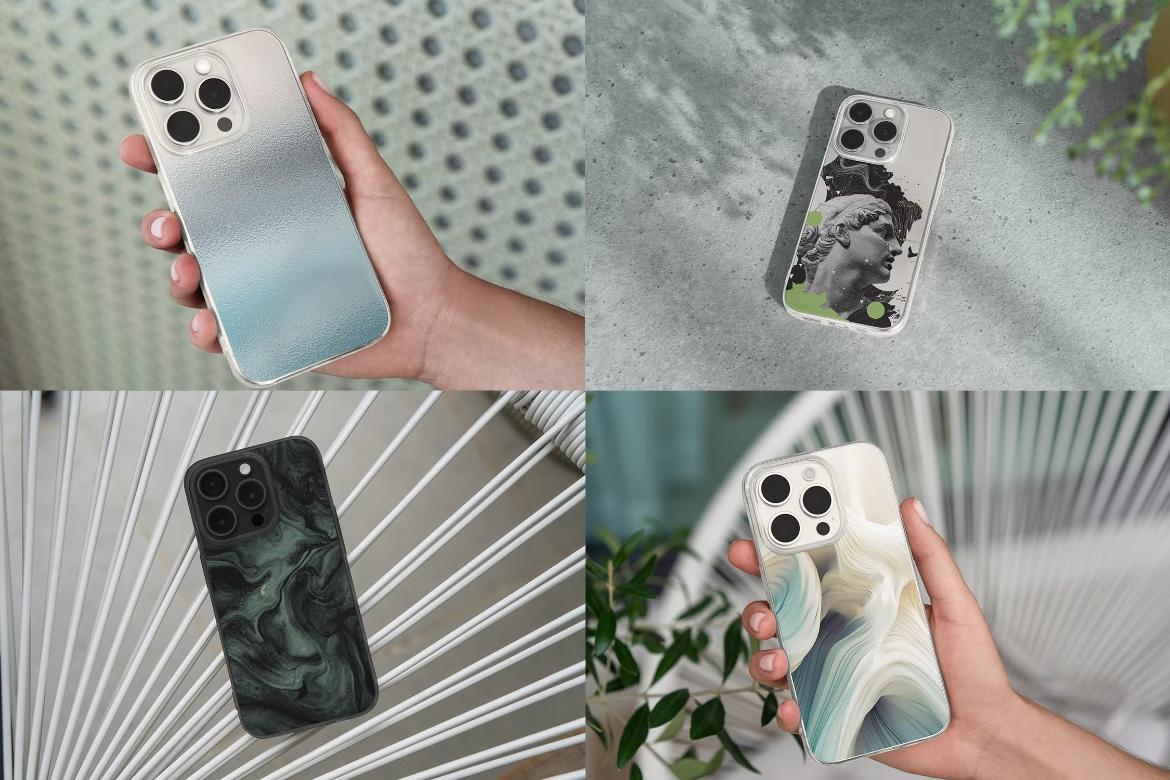 iPhone 15 Pro Clear Case Mockups