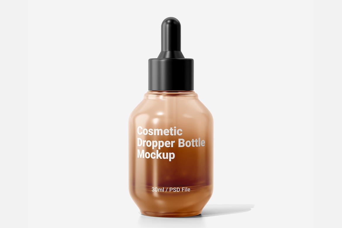 30ml Cosmetic Glass Dropper Bottle Mockup Vol.1