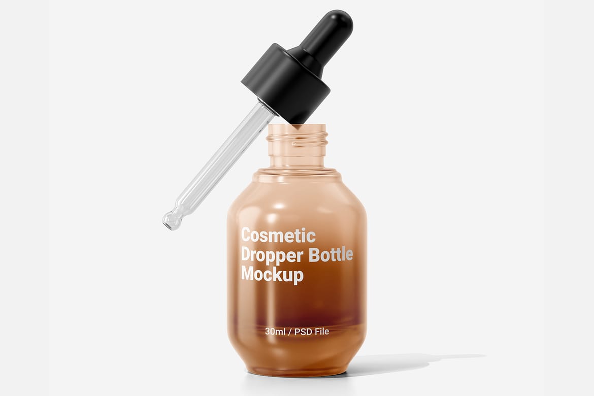 30ml Cosmetic Glass Dropper Bottle Mockup Vol.1