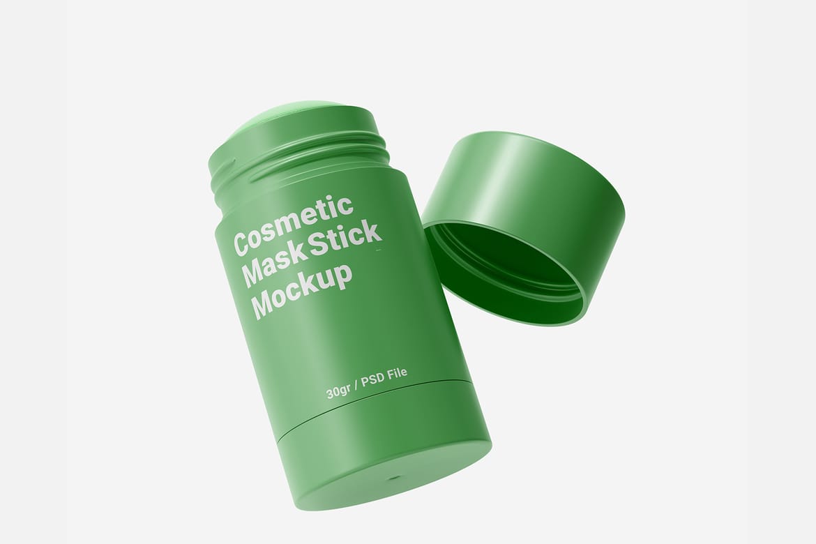 30gr Cosmetic Clay Mask Stick Mockup Vol.1
