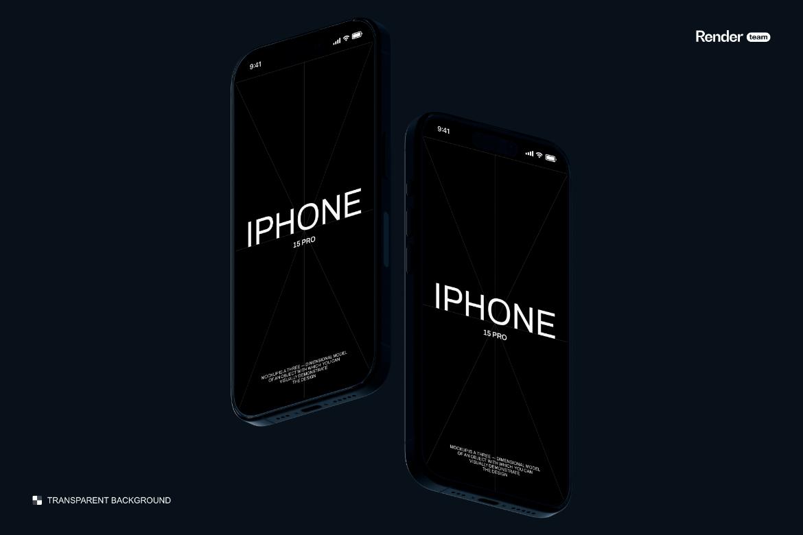 iPhone 15 Pro Mockup Set