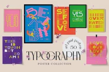 Love Typography Prints Posters