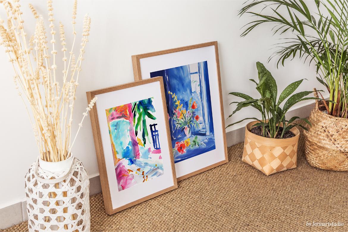 55 Bright Colorful Watercolor PRINTS