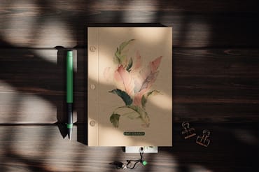 Kraft Screw Binding Notebook Mockup