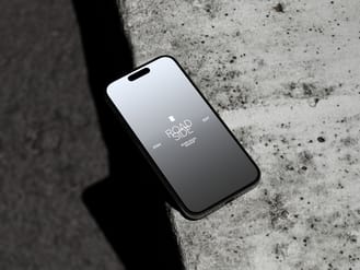 Road Side iPhone 15 Pro Mockup
