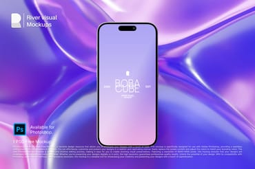 Boba Cube iPhone 15 Pro Mockup