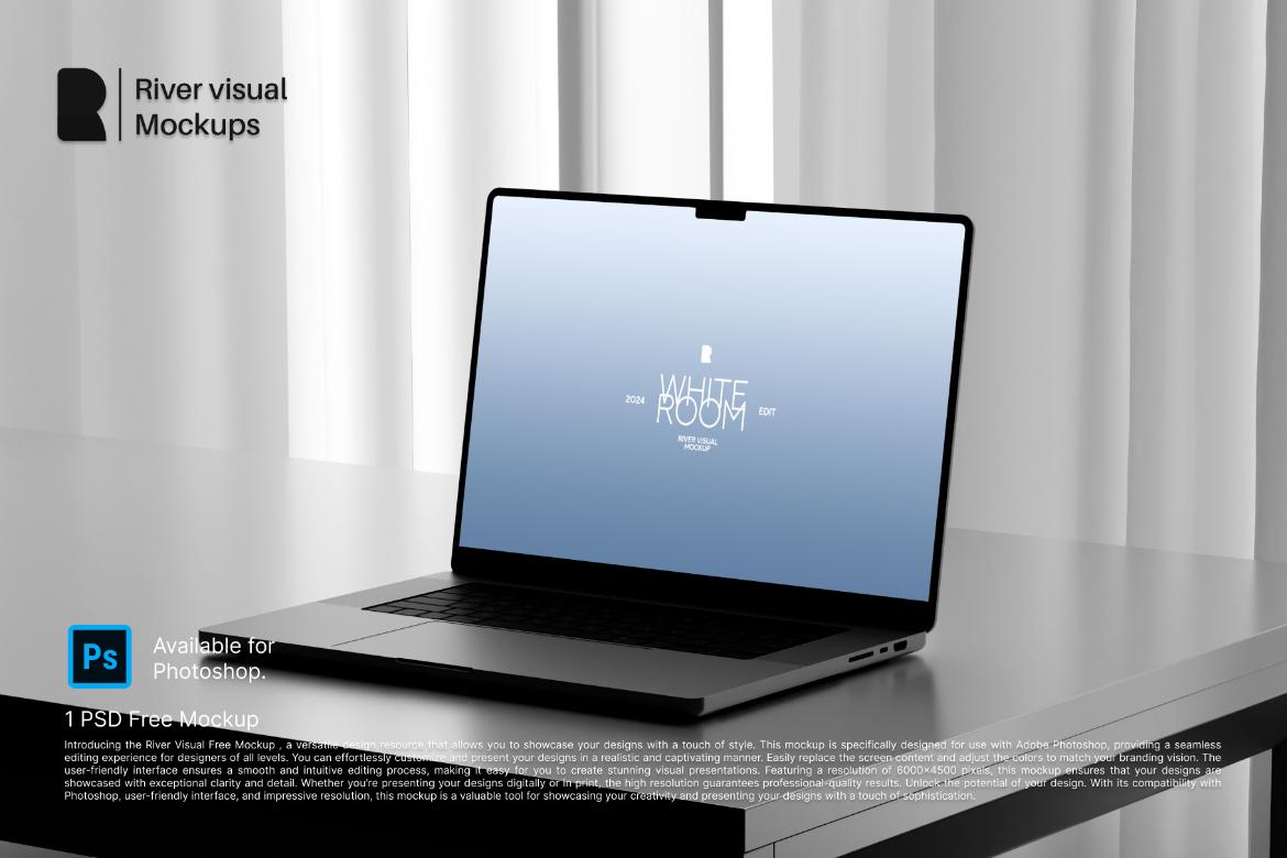 White Room Macbook Pro 16 Mockup