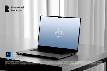 White Room Macbook Pro 16 Mockup
