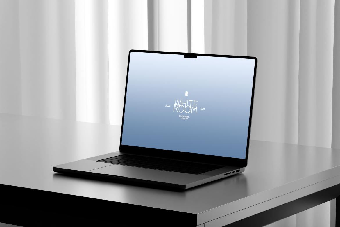 White Room Macbook Pro 16 Mockup