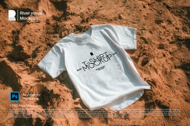 Sand T-Shirt Mockup