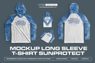 4 Mockups Long Sleeve T-Shirt SunProtect