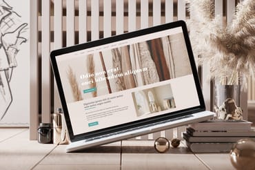 Laptop Display in Cozy Interior Mockup