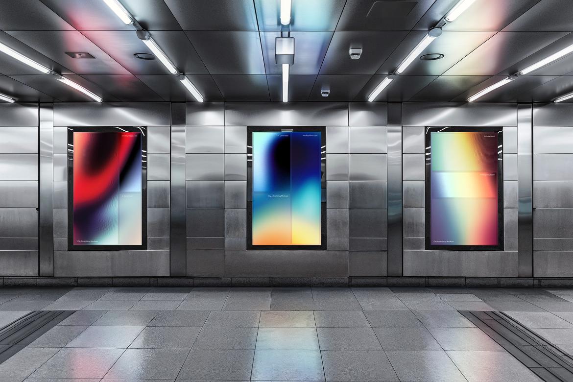 Digital Screen Advertising Mockup Scene 11