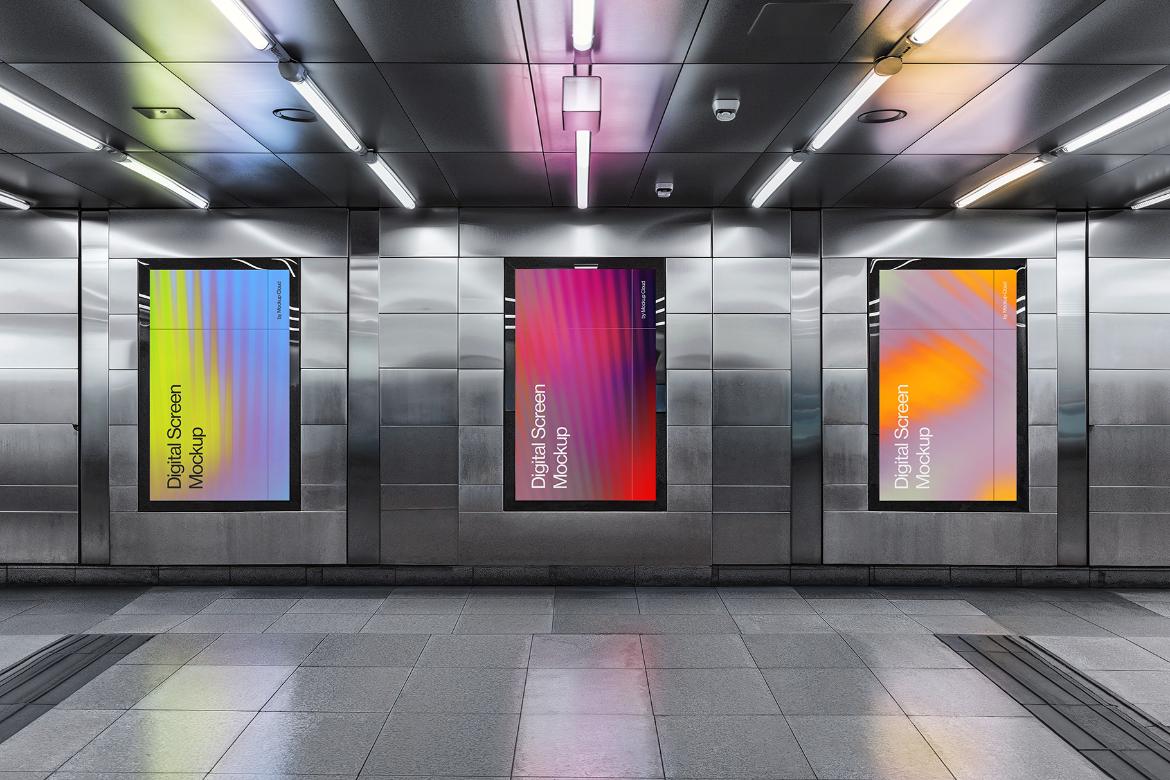 Digital Screen Advertising Mockup Scene 11
