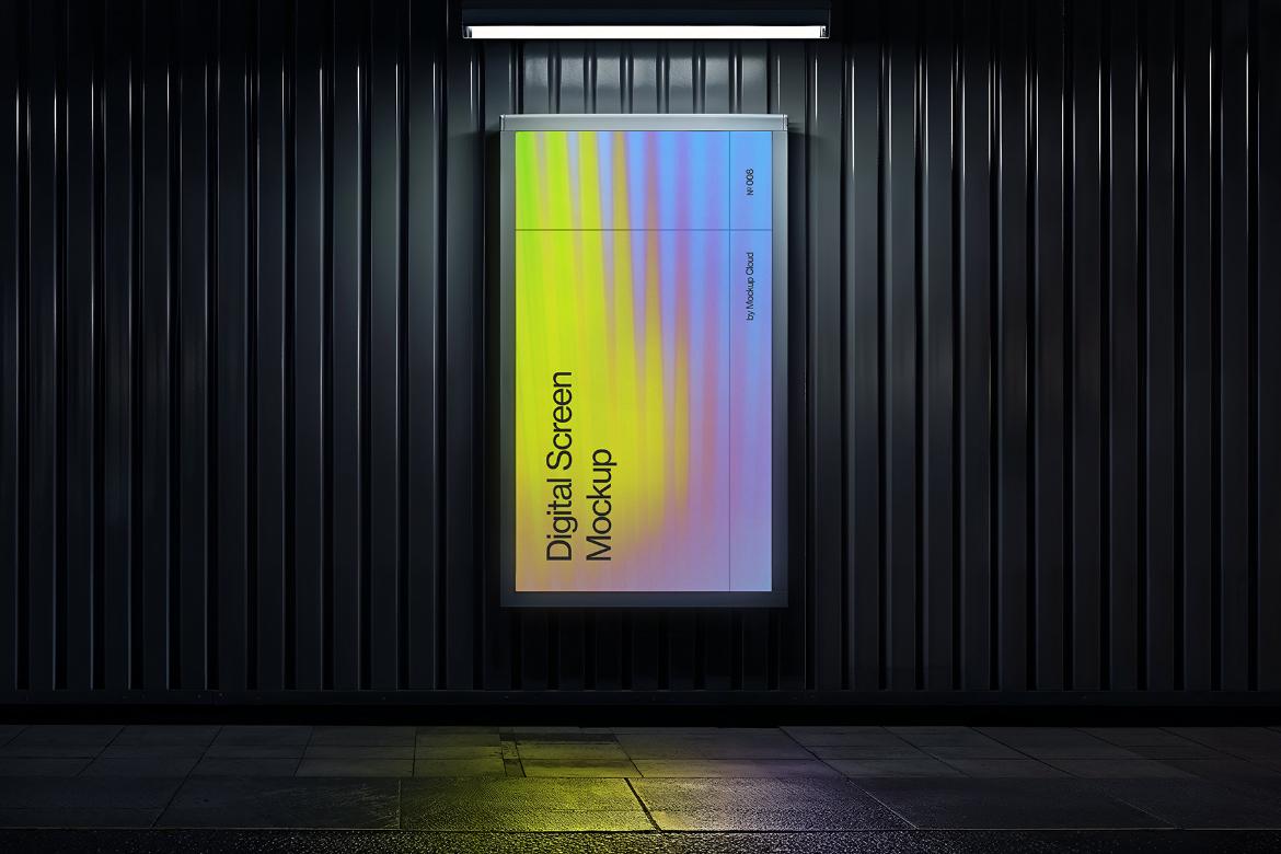 Digital Screen Advertising Mockup Scene 17